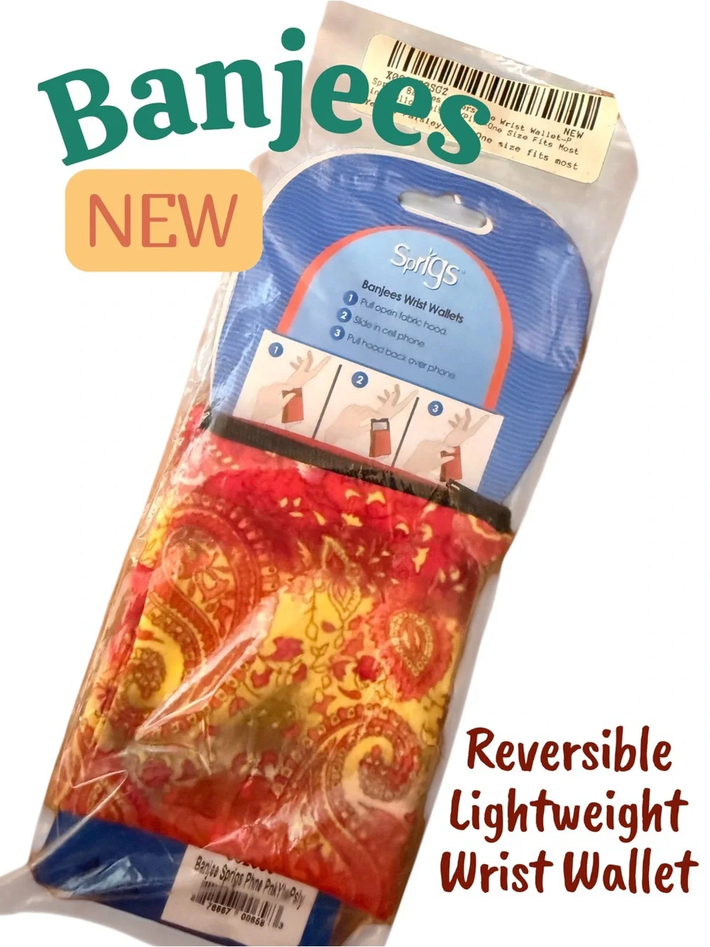 Banjees Boho Reversible Wrist Wallet